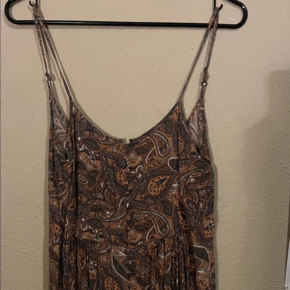 Knot Sisters Paisley Mini Dress - Brown and Tan